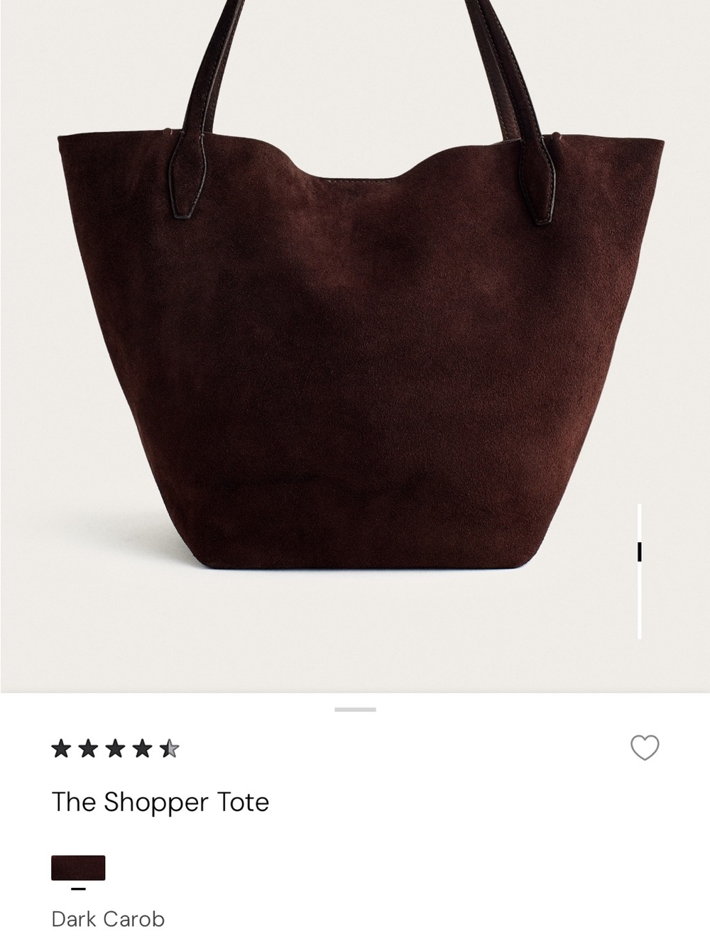Madewell Suede Shopper Tote — Dark Brown